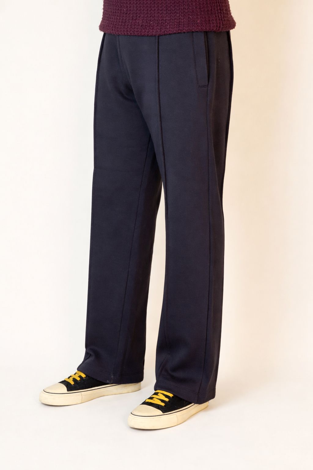 Cotton fleece Loose Bottom Trousers (GREY)