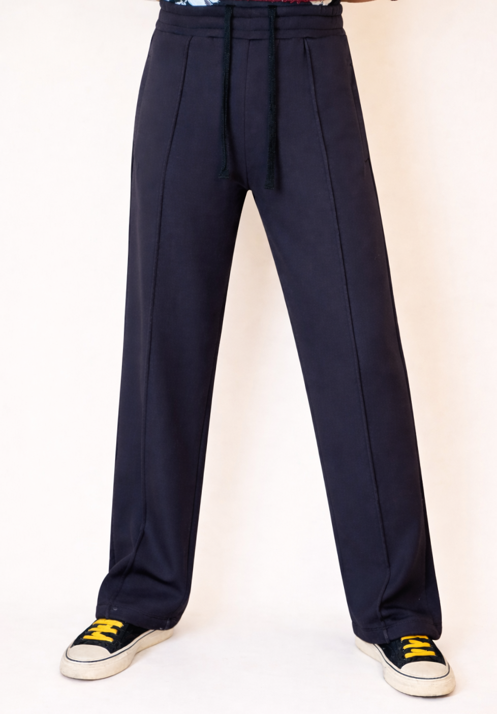 Cotton fleece Loose Bottom Trousers (GREY)